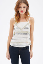 Thumbnail for your product : Forever 21 FOREVER 21+ Sequined Geo-Pattern Cami