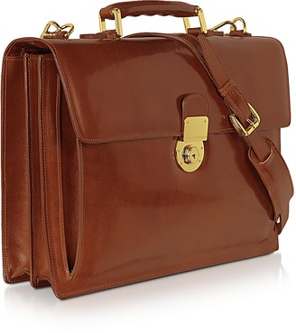 L.a.p.a. Classic Cognac Leather Briefcase