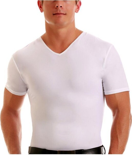 Instaslim InstaSlimBig&TallCompressionV-NeckShirtVS0001BTWhiteSize5XL