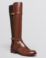 Thumbnail for your product : Cole Haan Flat Riding Boots - Dorian Stretch Back
