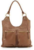 Thumbnail for your product : Linea Pelle Dylan Front-Pocket Leather Tote Bag, Coffee Bean