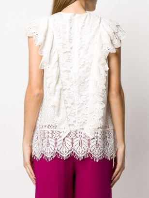 Essentiel Antwerp Vala embellished lace blouse
