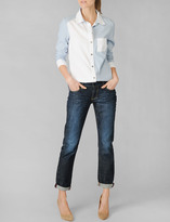 Thumbnail for your product : Paige Eden Colorblocked Shirt / Ava Chambray & White