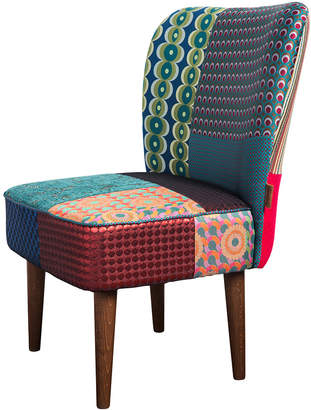 Desigual Patchwork Jacquard Chair - Green