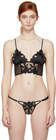 fleur du mal black lily lace longline bra