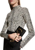 Thumbnail for your product : Alexis Bittar Twisted Gold Side Handle Clutch Purse