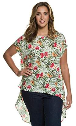 Ulla Popken Women's's Longbluse mit tropischem Print T-Shirt,16