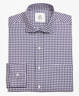 Thumbnail for your product : Brooks Brothers Navy and White Check Spread Collar Shirt