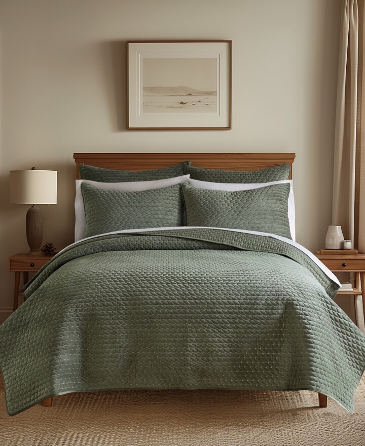 Levtex Velvet Stitch Reversible 3-Pc. Quilt Set, Full/Queen