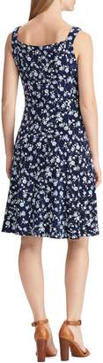 Chaps Floral Jersey Fit--Flare Dress