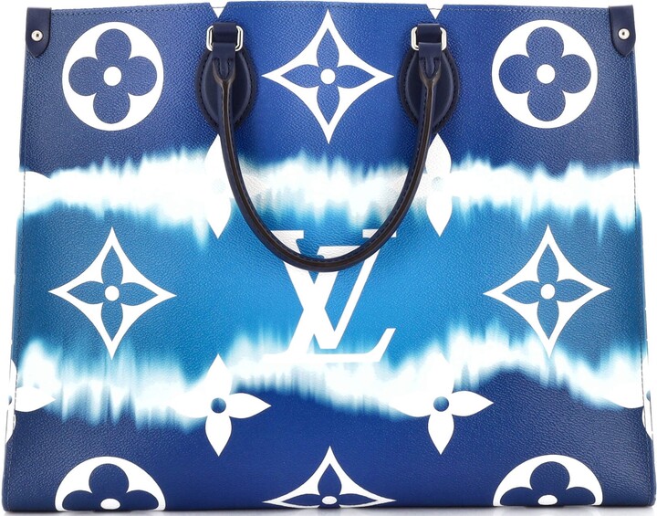 Louis Vuitton ONTHEGO GM Escale Blue Giant Monogram Tote