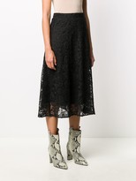 Thumbnail for your product : MICHAEL Michael Kors A-line embroidered flared midi skirt