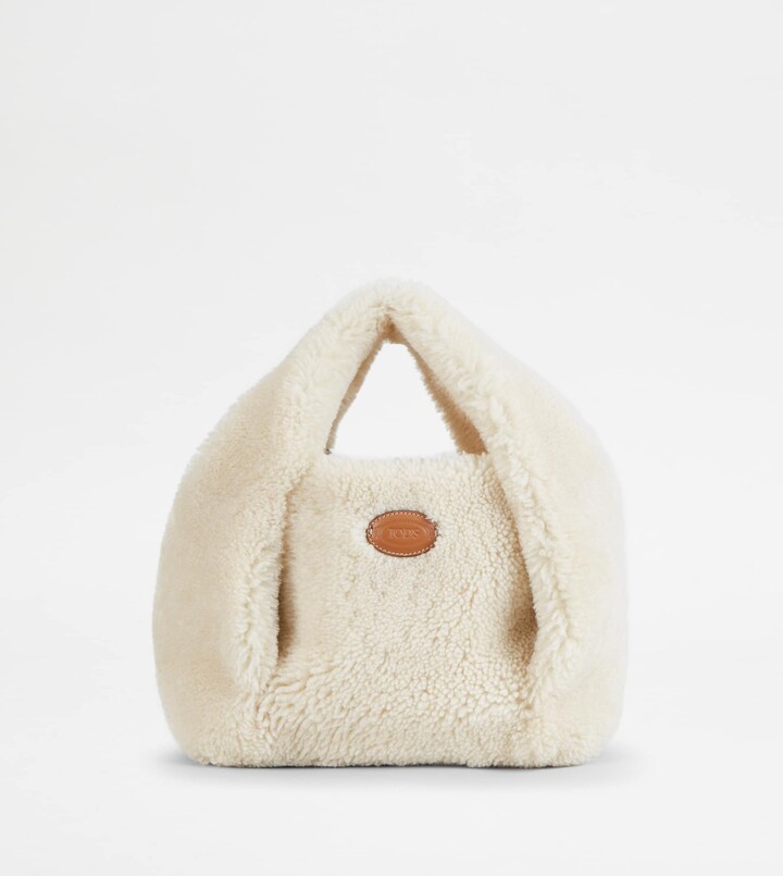 Tod's Shirt Shopping Bag in Sheepskin Mini ShopStyle