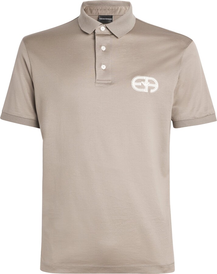 Emporio Armani Embroidered-Logo Polo Shirt