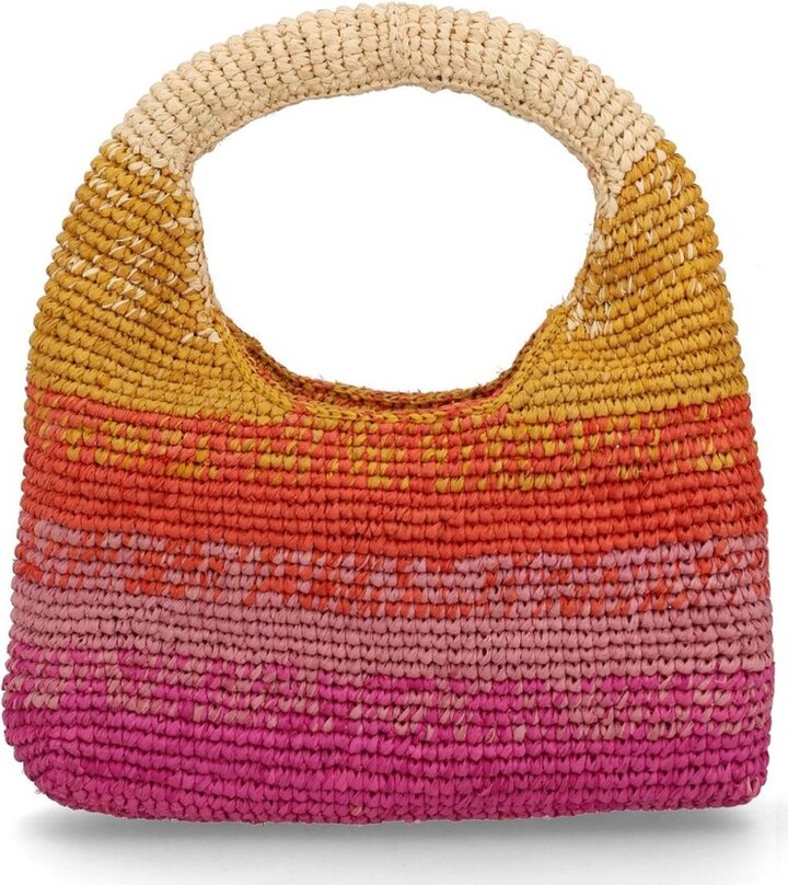Manebi Woven Raffia Shoulder Bag