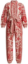 Thumbnail for your product : Farm Rio Floral-Print Linen-Blend Jumpsuit