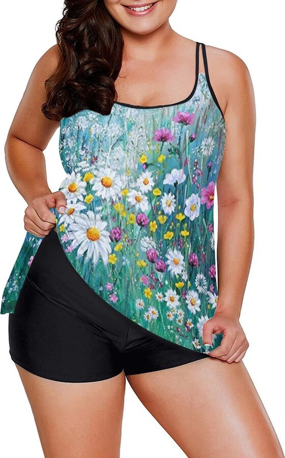 Minus8k Womens Swimming Costumes Ladies Tankini Swimsuit 2 Piece