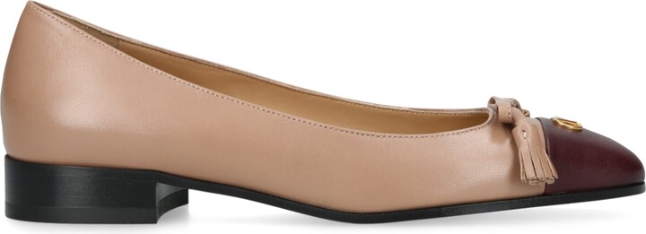 Valentino Garavani Leather Valet du Roi Ballet Flats