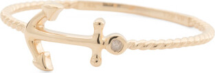 TJMAXX 14Kt Gold Diamond Anchor Ring, Diamond/Gold