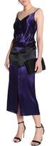 Thumbnail for your product : Nina Ricci Draped Two-Tone Satin Midi Dress