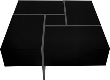 Ebern Designs Coffee Table With 4 Hidden Storage Compartments Square Cocktail Table With Extendable Sliding Tabletop