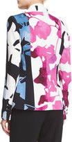 Thumbnail for your product : Escada Orchid-Print One-Button Jacket, Off White