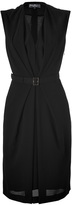 Thumbnail for your product : Ferragamo Black Wool Belted Dress with Side Pockets