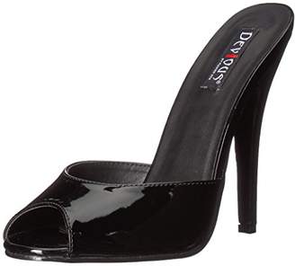 Devious Women's Domina-101 Peeptoe Sandals Black Size: