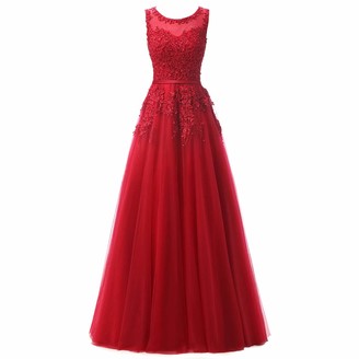 red maxi ball dress