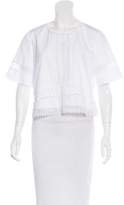 Thumbnail for your product : Jonathan Simkhai Lace-Accented Short Sleeve Top