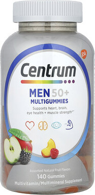 Centrum Centrum, Men 50+ Multigummies, Assorted Natural Fruit, 140 Gummies