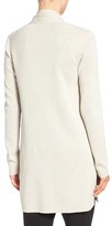 Thumbnail for your product : Eileen Fisher Long Wool Crepe Jersey Cardigan