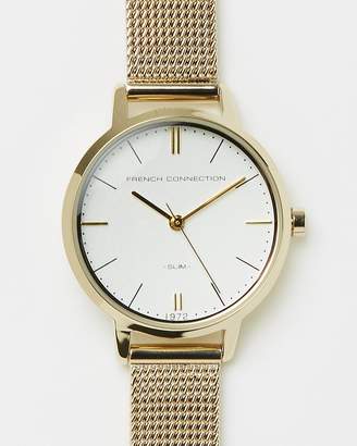 French Connection Slim Mesh Strap Watch