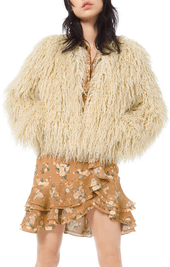 michael kors coat faux fur