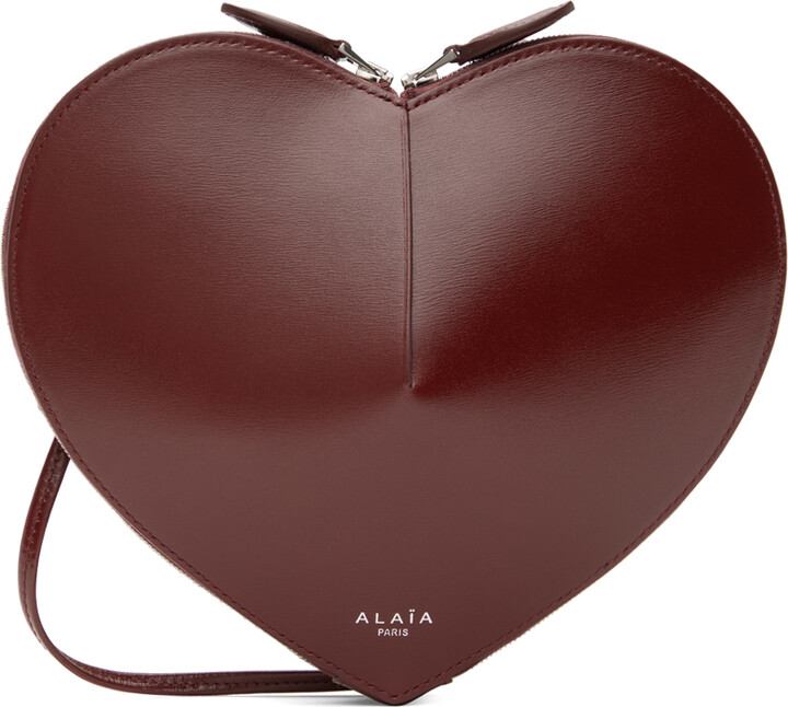 ALAIA LE COEUR BAG DARK RED BI-MATERIAL ALAIA LE COEUR BAG DARK RED BI-MATERIAL