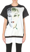 Thumbnail for your product : Ports 1961 Warhol silk-satin and jersey top Black