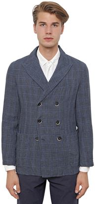 Barena Double Breasted Prince Of Wales Jacket