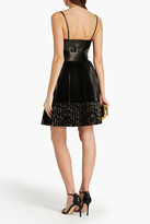 Thumbnail for your product : Roberto Cavalli Pleated printed leather dress