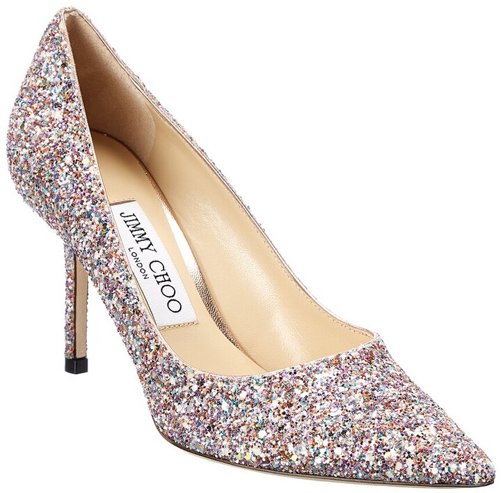 pink sequin heels