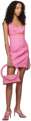 Jacquemus Pink 'La Robe Limao' Mini Dress