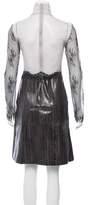 Thumbnail for your product : Nina Ricci Lace-Accented Eel Skin Dress w/ Tags