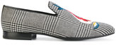 Thumbnail for your product : Versace koi print check slippers