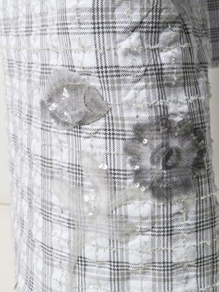 Thom Browne Checked Sequin-Detail Skirt