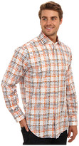 Thumbnail for your product : Thomas Dean & Co. Satin-Finish Windowpane L/S Sport Shirt