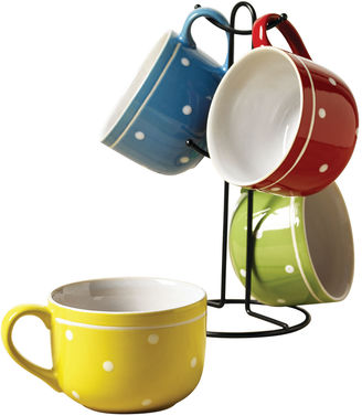 Tabletops Unlimited Polka Dot 5-pc. Coffee Mug