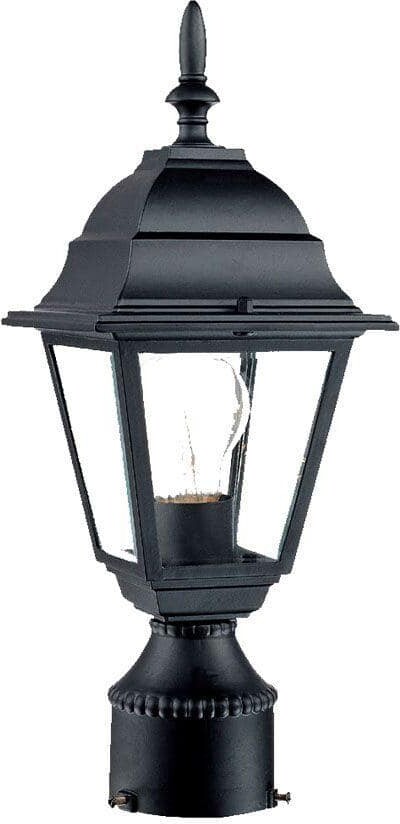 Acclaim Lighting Builder's Choice 1-Light Matte Black Outdoor Post-Mount Fixture