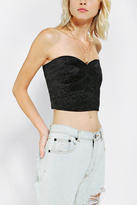 Thumbnail for your product : Sparkle & Fade Metallic Bodycon Cropped Top