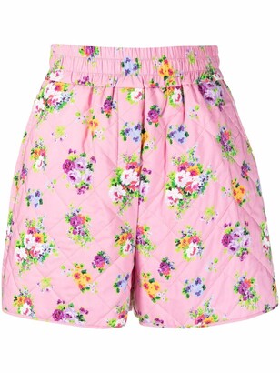 MSGM Elastic Band Shorts in Fuchsia Pink Womens Shorts MSGM Shorts - Save 33% 
