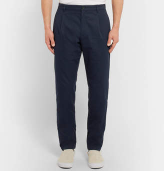 A.P.C. Pleated Cotton-Blend Twill Trousers