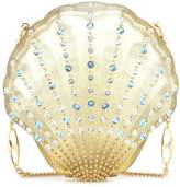 Thumbnail for your product : Gucci Crystal-embellished shell clutch
